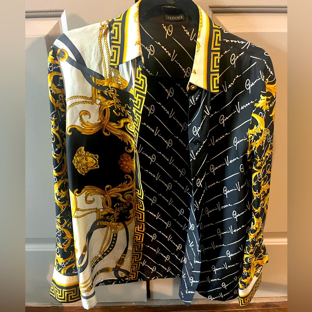 Authentic Versace Signature Button Down Shirt. - image 1